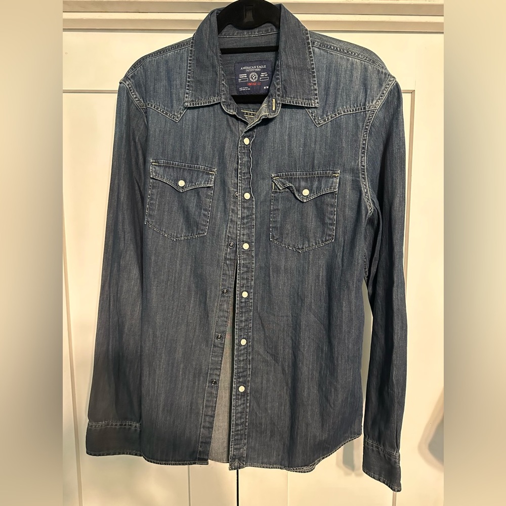 American Eagle Denim Button Down